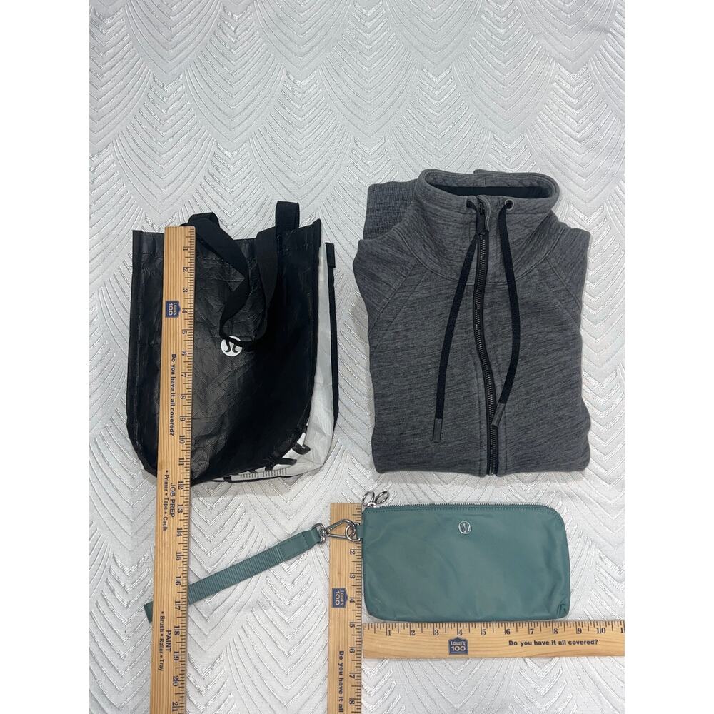 Lululemon Bundle: Full-Zip Jacket + Double Zip Wristlet + Shopping Bag. Sale!!!